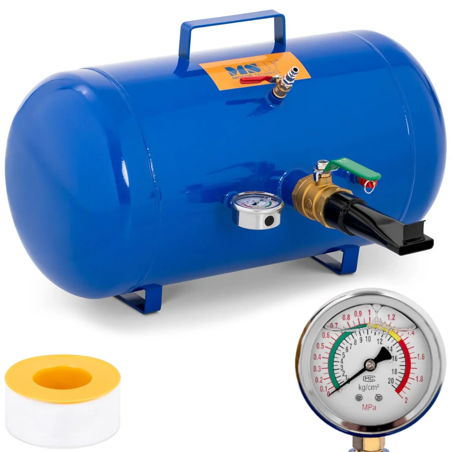 Kompresor za napuhavanje guma s manometrom, 6-8 bar, 38,5 l
