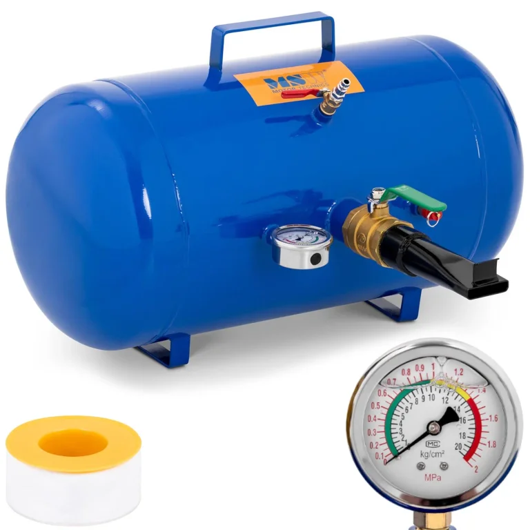 Nyomásmérővel ellátott gumiabroncs-felfújó, 6–8 bar, 38,5 l