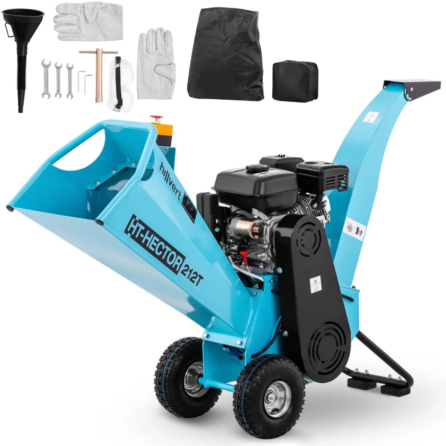 Benzinüzemű mobil faaprító ágakhoz és cserjékhez, 8 cm átmérőjű, 7 LE Benzinüzemű mobil faaprító ágakhoz és cserjékhez, 8 cm átmérőjű, 7 LE