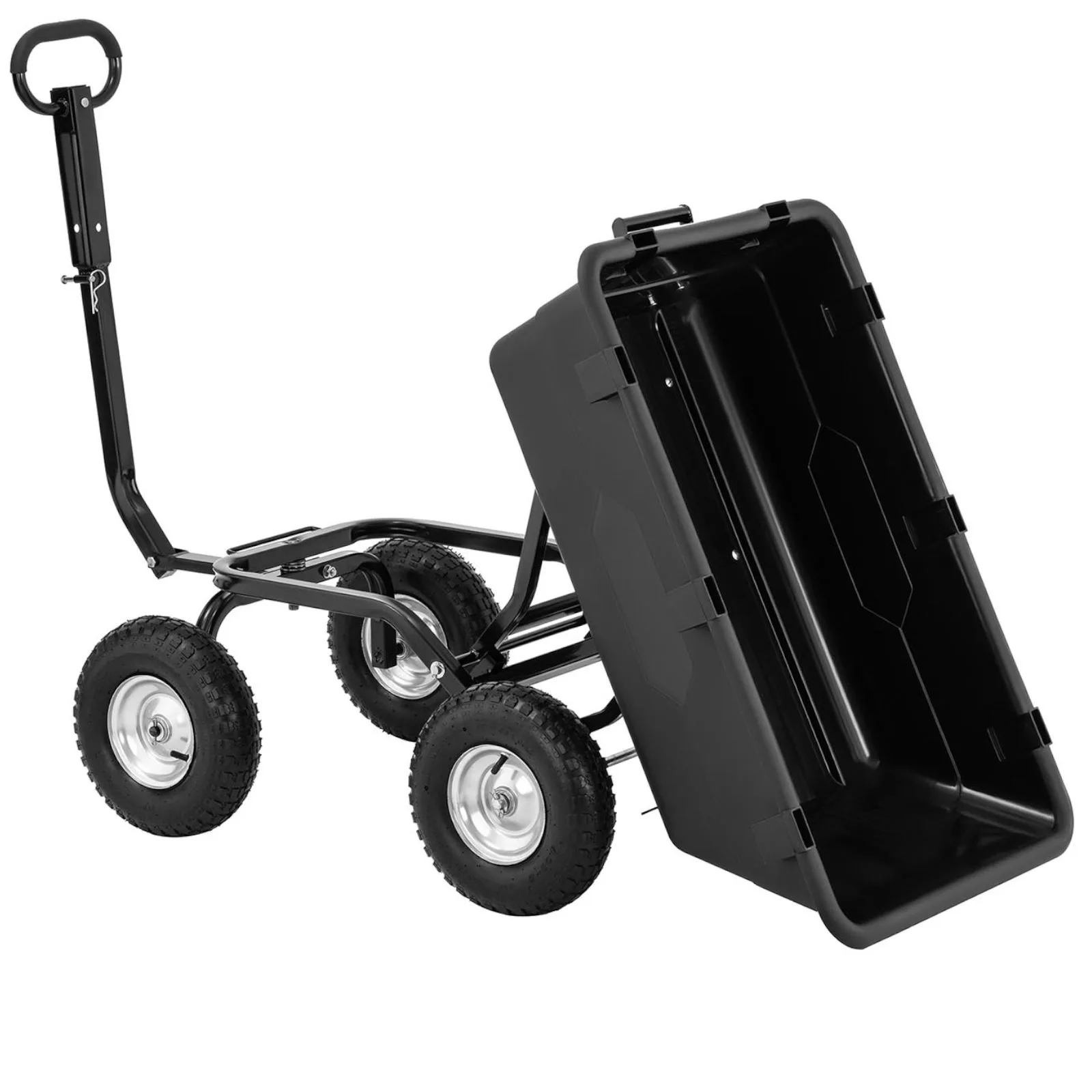 Preklopni vrtni transportni prikolica za istovar, zapremina 150 l, nosivost do 550 kg 3