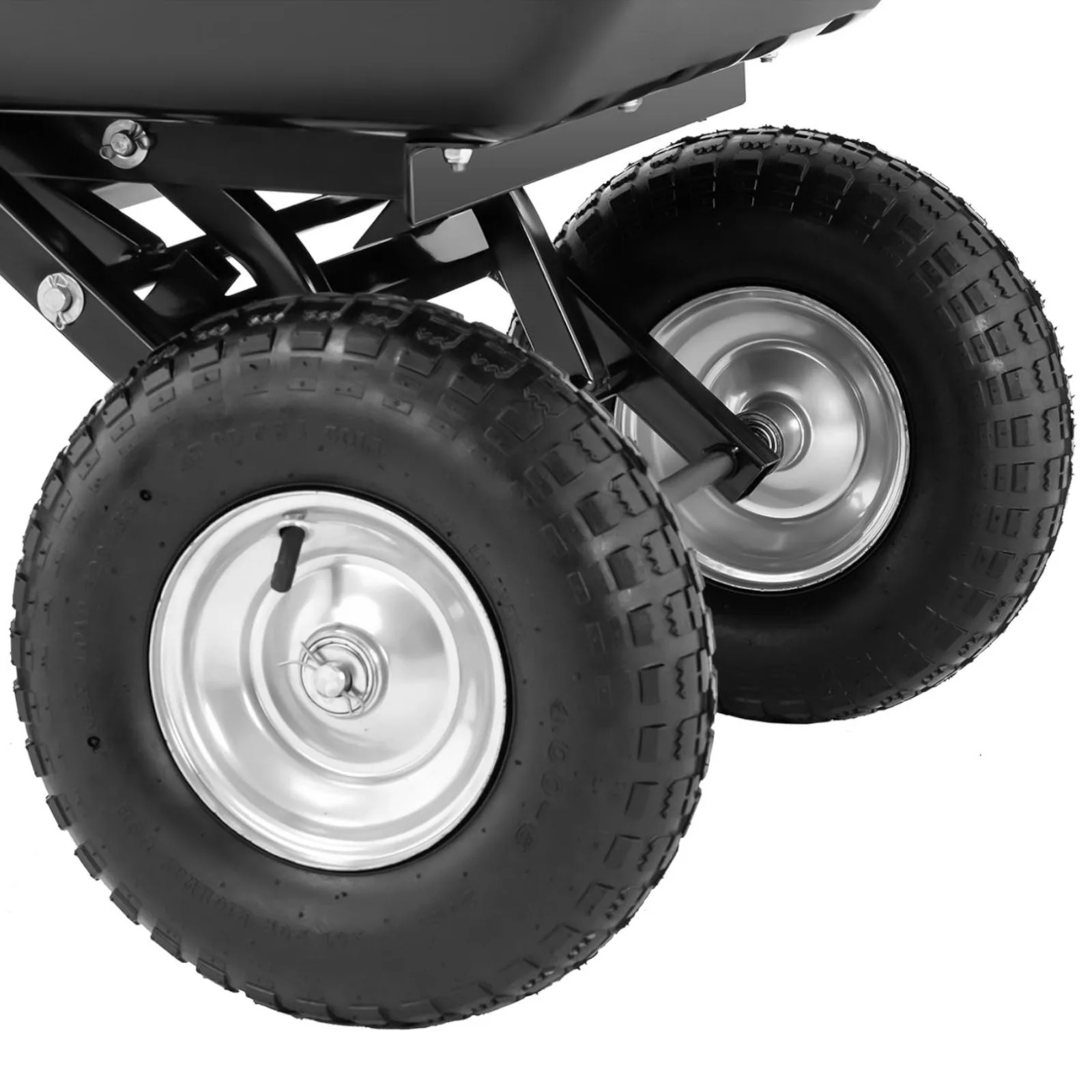 Preklopni vrtni transportni prikolica za istovar, zapremina 150 l, nosivost do 550 kg 5