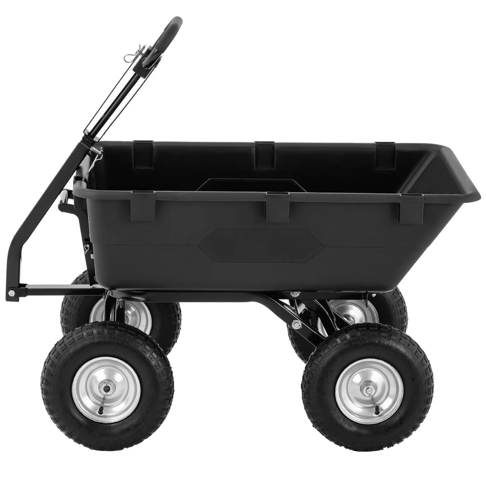 Preklopni vrtni transportni prikolica za istovar, zapremina 150 l, nosivost do 550 kg 6