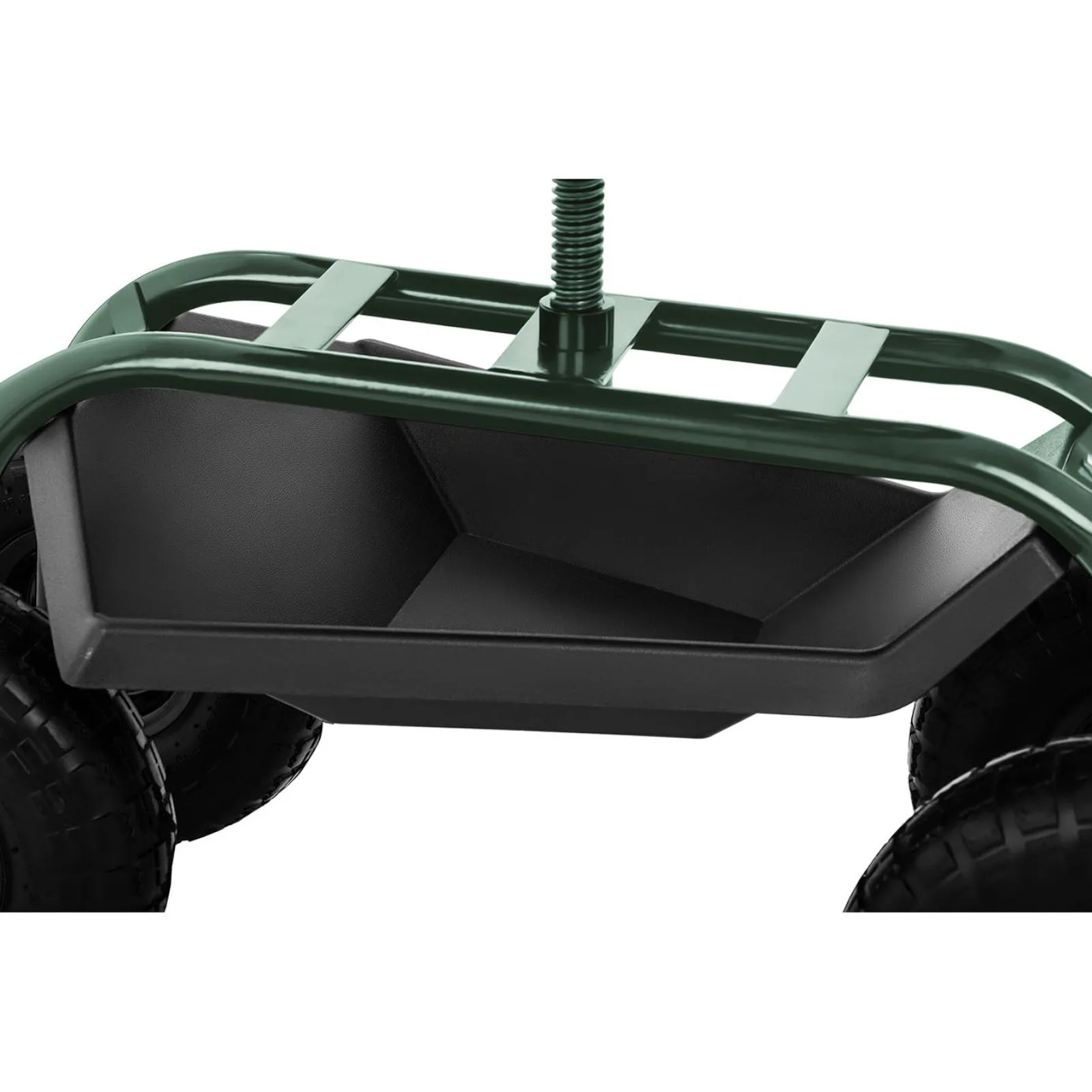 Scaun cu roți pentru grădinărit și culesul căpșunilor, cu raft, până la 150 kg, verde 4