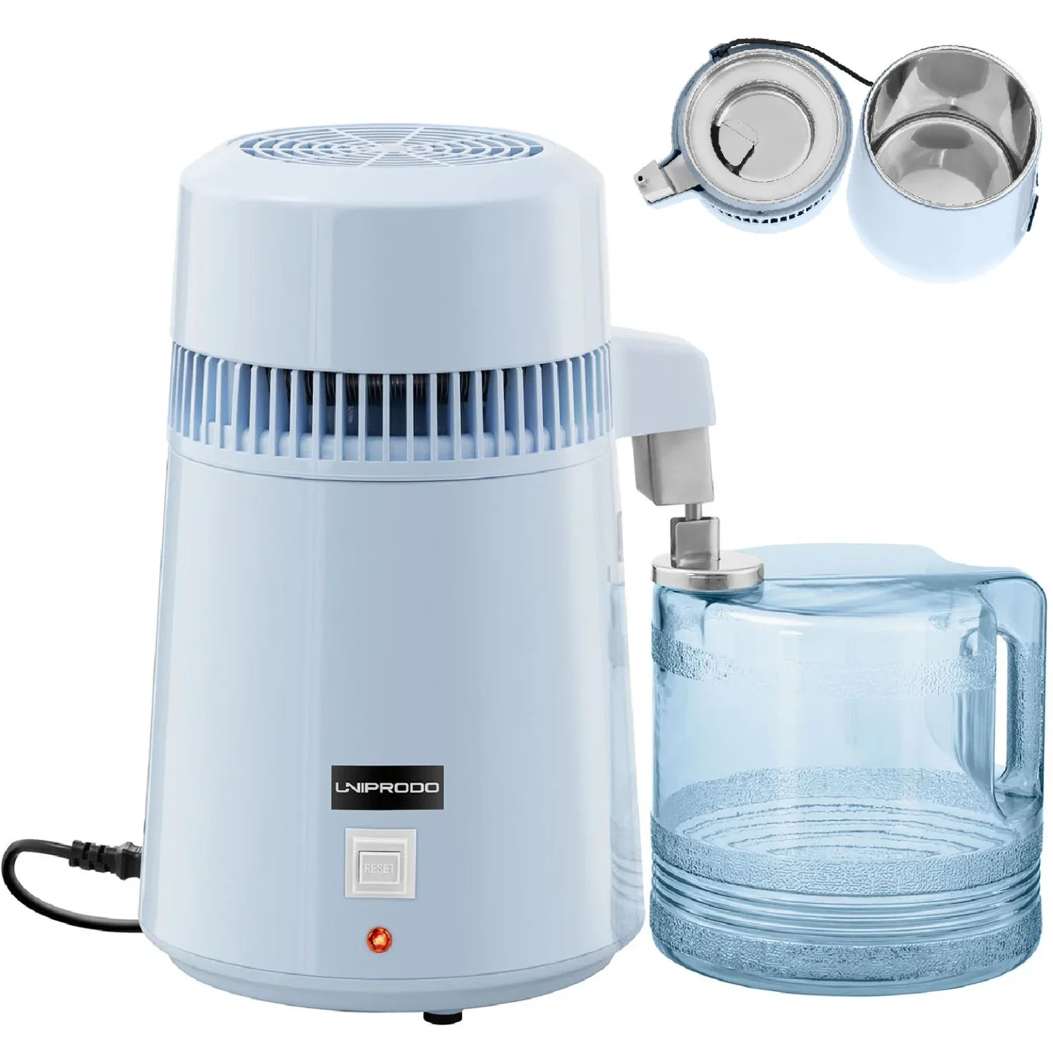 Wasserdestilliergerät mit 4-Liter-Kunststoffkanne