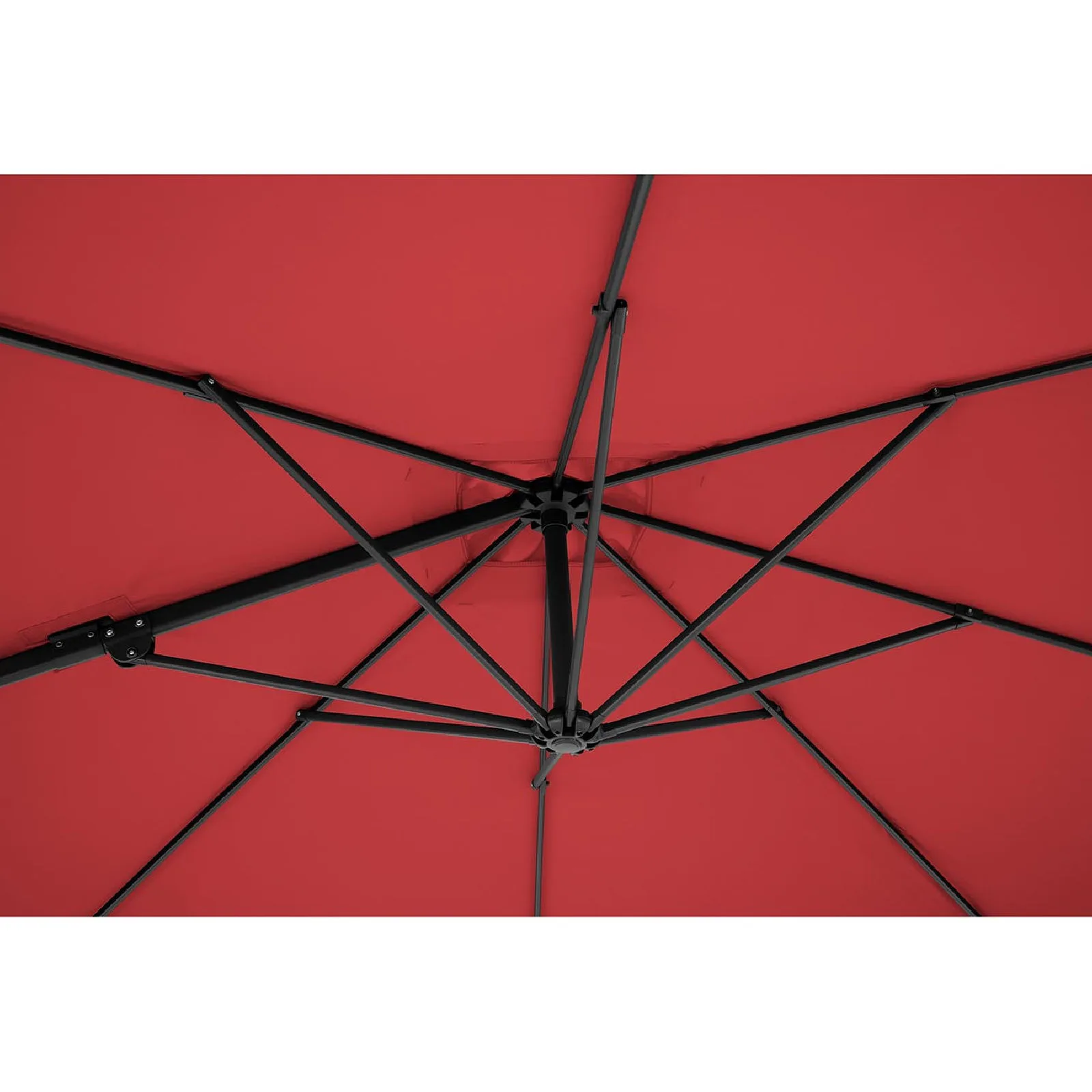 Négyszögletes, oldalra szerelhető kerti napernyő karral, 250 x 250 cm, bordó 9