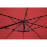 Négyszögletes, oldalra szerelhető kerti napernyő karral, 250 x 250 cm, bordó 9
