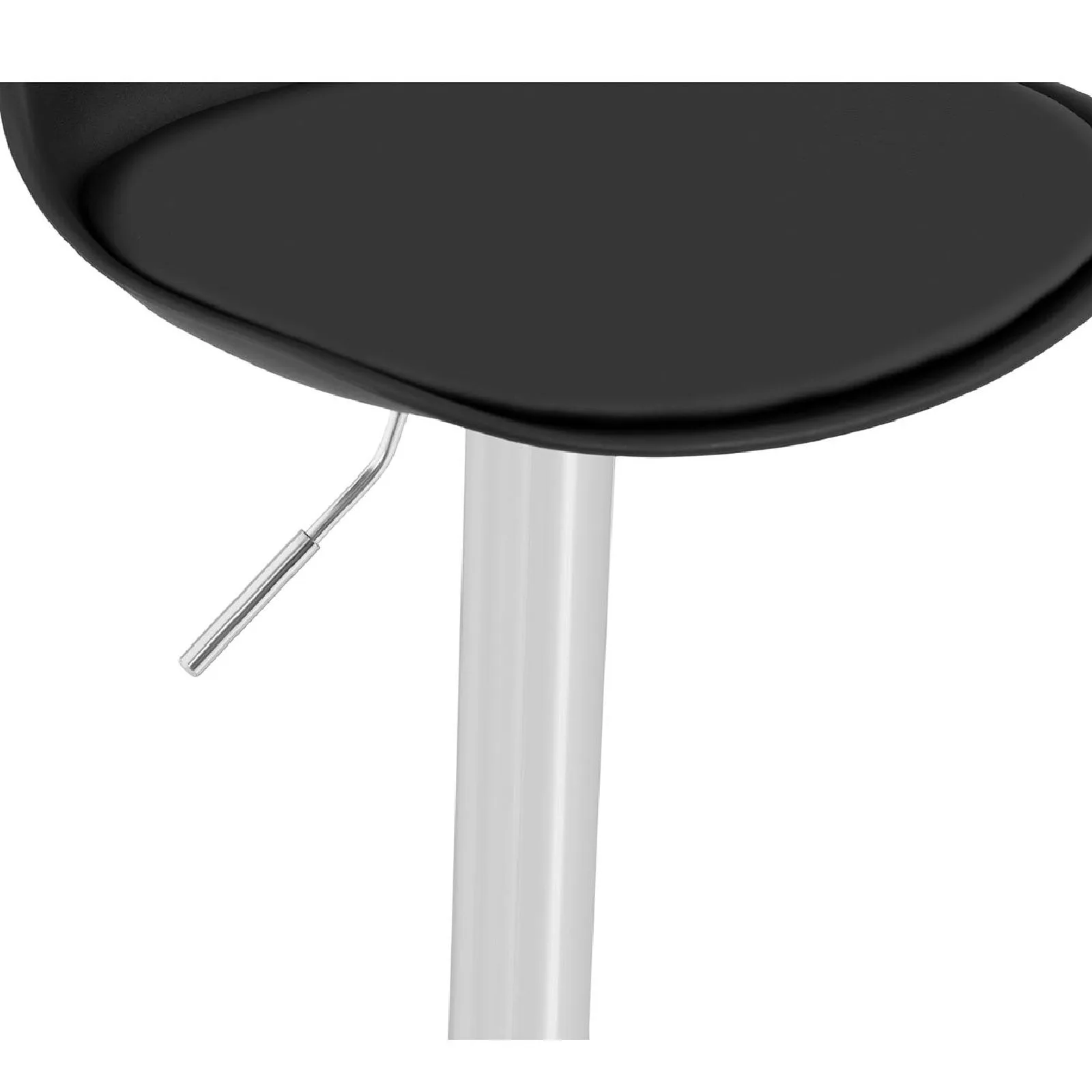 Scaun de bar pivotant tapițat, 4 buc., negru 3