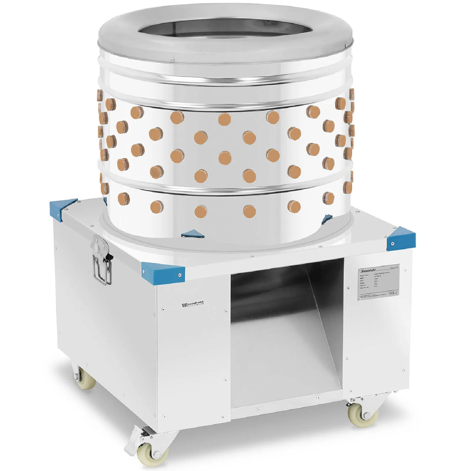 Baromfi tolltépő és tolltávolító gép, 360 kg/h, 55 cm átmérő