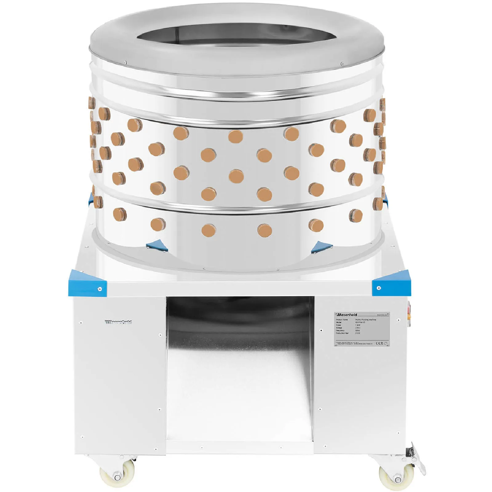 Baromfi tolltépő gép tolltépéshez és tolleltávolításhoz, 540 kg/h, 60 cm átmérő 5
