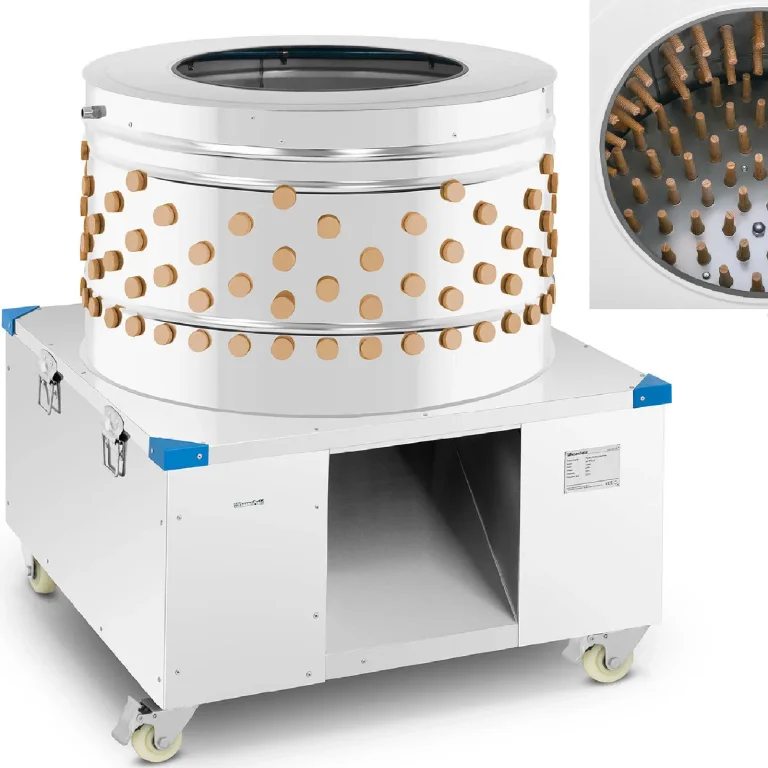 Baromfi tolltépő gép tolltépéshez és tolleltávolításhoz, 1000 kg/h, 80 cm átmérő