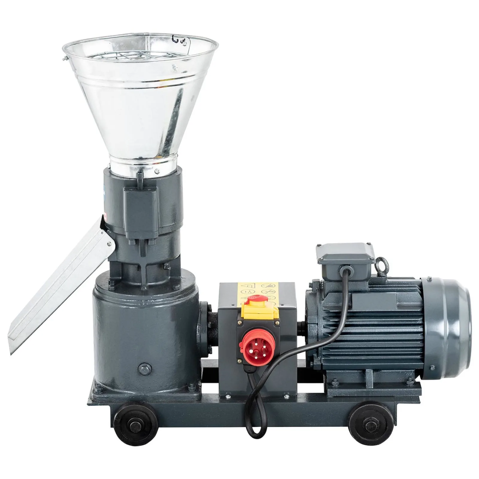 Ipari fűrészpor- és takarmánypellet-készítő gép, 100 kg/h, 120 mm átmérő 5