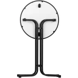Kruhový skladací barový stôl, priemer 70 cm, výška 110 cm, čierny 6