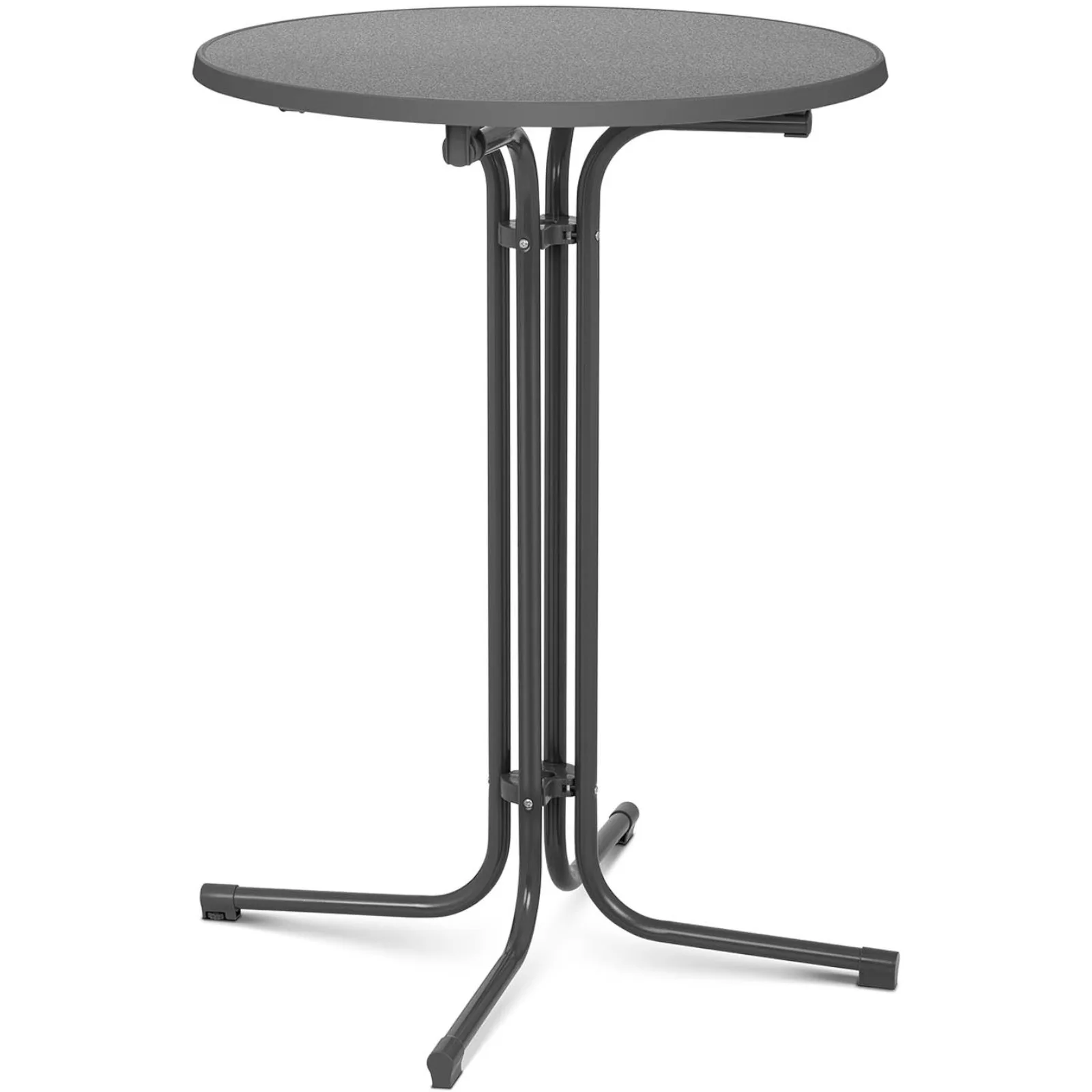 Okrugli visoki sklopivi bar stol, promjer 80 cm, visina 110 cm, sivi 2