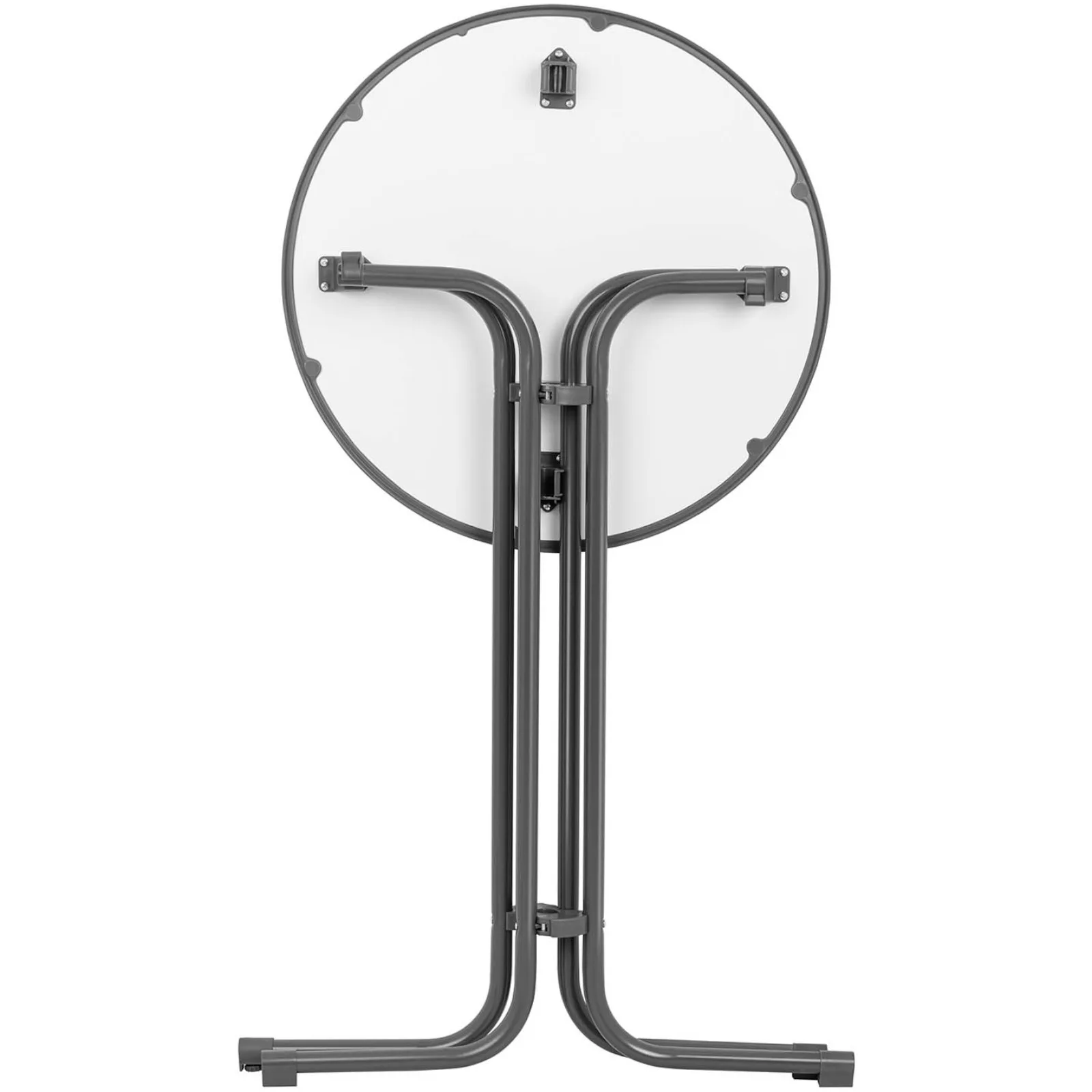 Okrugli visoki sklopivi bar stol, promjer 80 cm, visina 110 cm, sivi 6