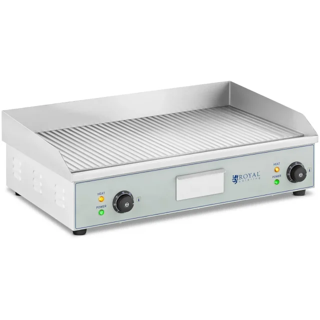 Elektromos grill dupla barázdált grilllemezel, 400 x 730 mm, 2 x 2000 W