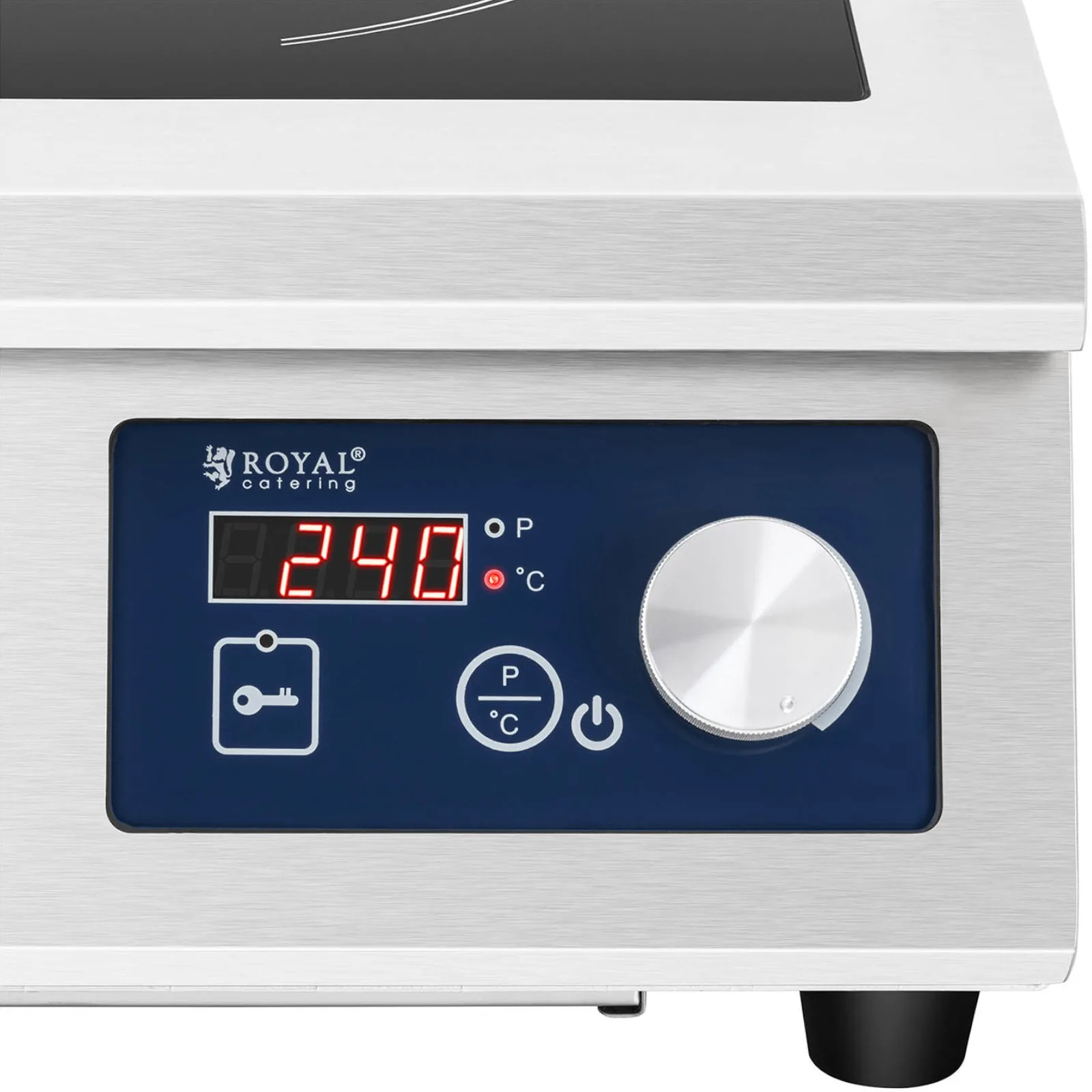 Portable adjustable induction cooktop, 33 cm diameter, 5000 W 3