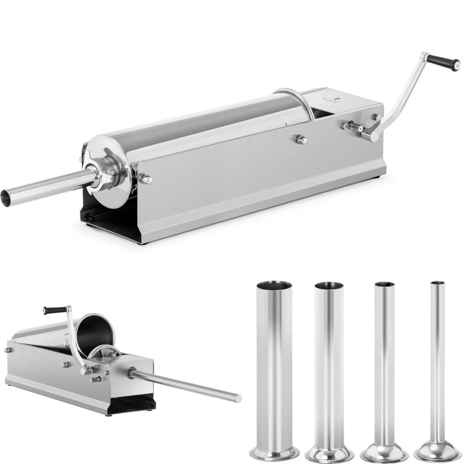 Manuelle horizontale Wurstfüllmaschine, 7 l + 4 Trichter