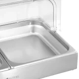 Frühstücksbuffet-Vitrine mit Rollabdeckung, 2x GN 1/2, 2x 4 l 4