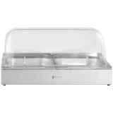 Frühstücksbuffet-Vitrine mit Rollabdeckung, 2x GN 1/2, 2x 4 l 5
