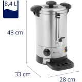 Dvojstenný ohrievač vody s odkvapkávacou miskou, 6,1 l, 1500 W, strieborný 7