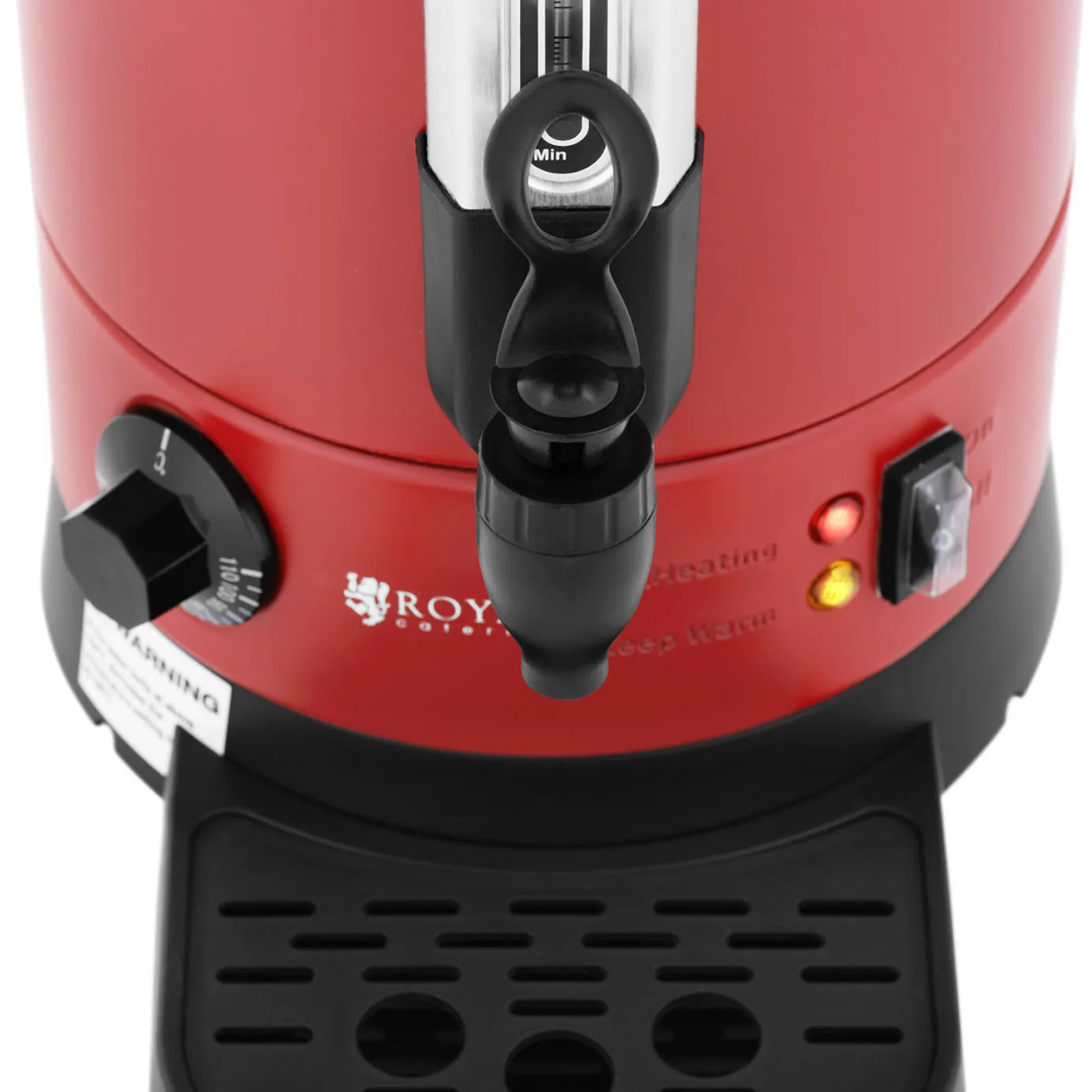 Doppelwandiger Wasserkocher mit Tropfschale, 6,1 l, 1500 W, rot 3
