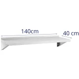 Acél falra szerelhető konyhai polc, max. 80 kg, 120 x 40 cm 7