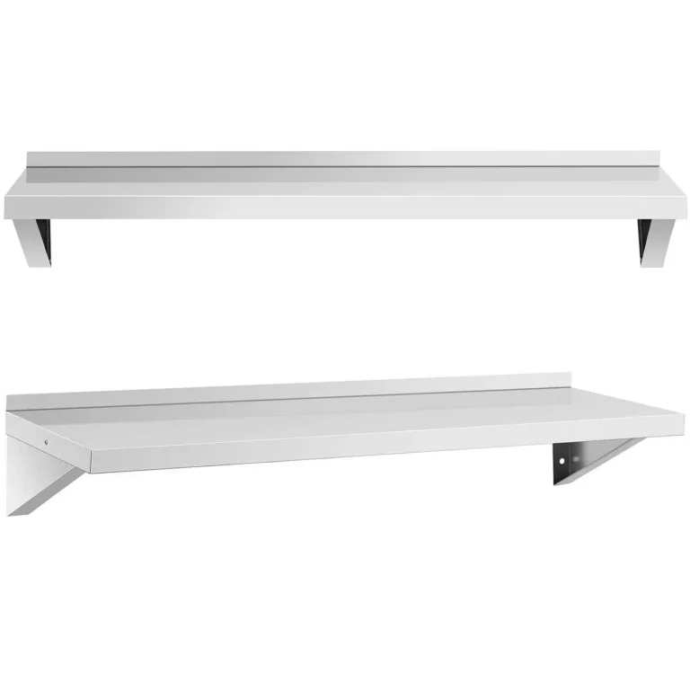 Acél falra szerelhető konyhai polc, max. 80 kg, 120 x 40 cm