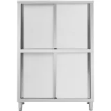 Nerezová komerčná úložná skriňa s posuvnými dverami, nosnosť 200 kg, 120 x 50 x 180 cm 6