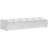 Stalak za posuđe za catering 6 x GN 1/6 11,4 L + posuđe s poklopcima 2