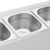 Stalak za posuđe za catering 6 x GN 1/6 11,4 L + posuđe s poklopcima 4