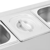Stalak za posuđe za catering 6 x GN 1/6 11,4 L + posuđe s poklopcima 5