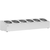Stalak za posuđe za catering 6 x GN 1/6 11,4 L + posuđe s poklopcima 7
