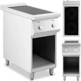 Plită cu inducție independentă cu 2 arzătoare pe bază deschisă, 400 V, 8500 W