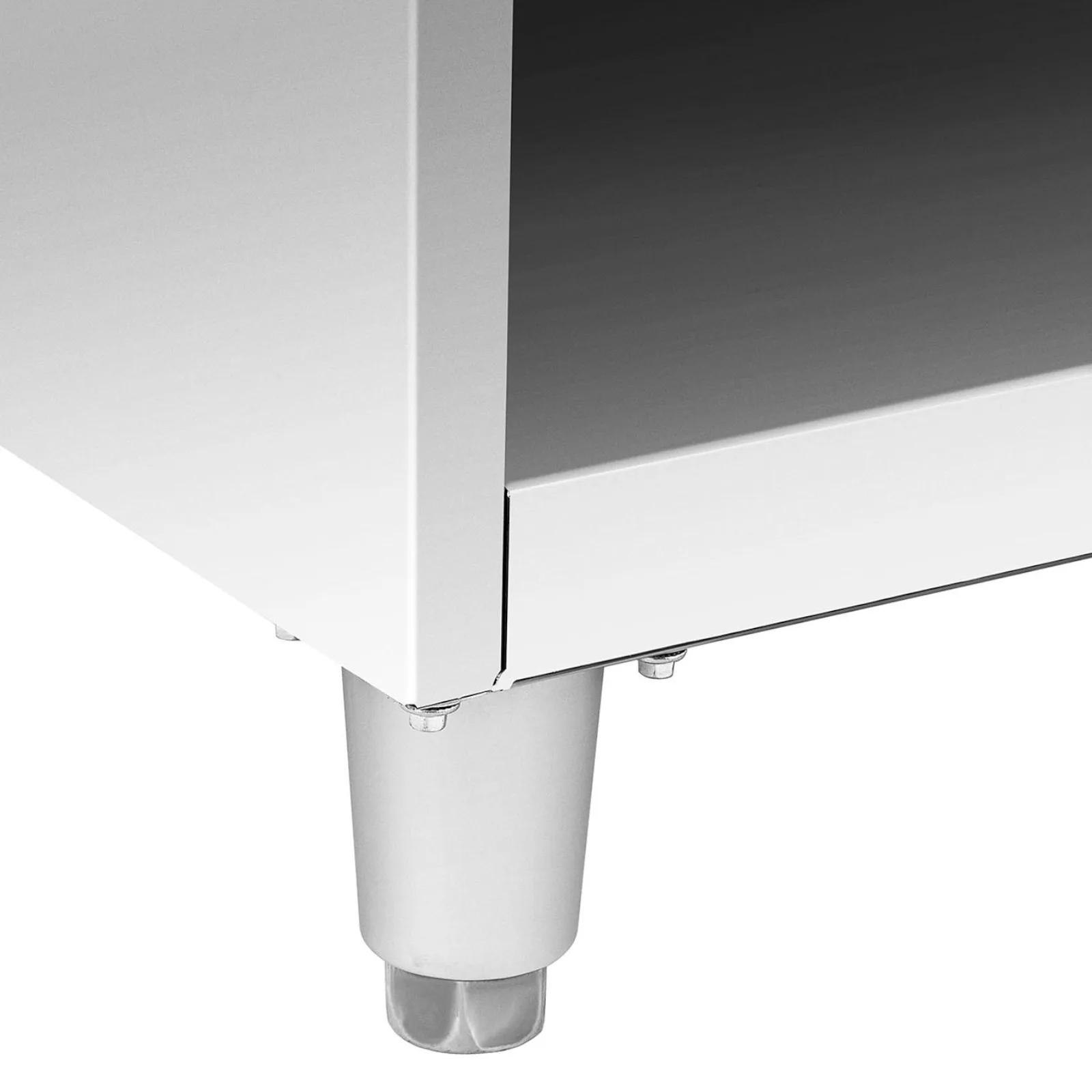 4-burner freestanding induction cooktop on an open base, 400 V, 17,000 W 4