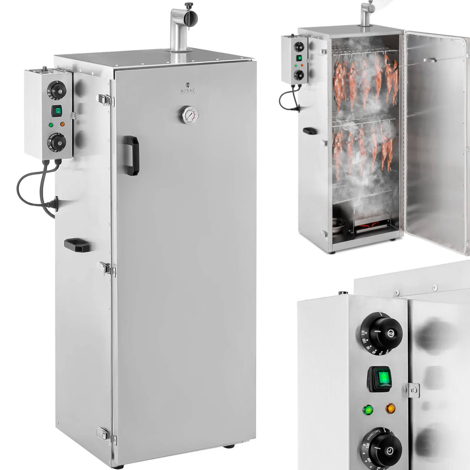 Elektromos füstölő, 8 rácsos, 147 l, 1000 W