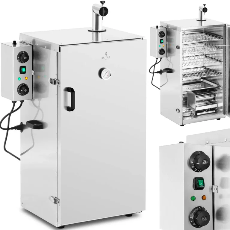 Elektromos füstölő, füstölőkemence, 4 rács, 105 l, 1000 W