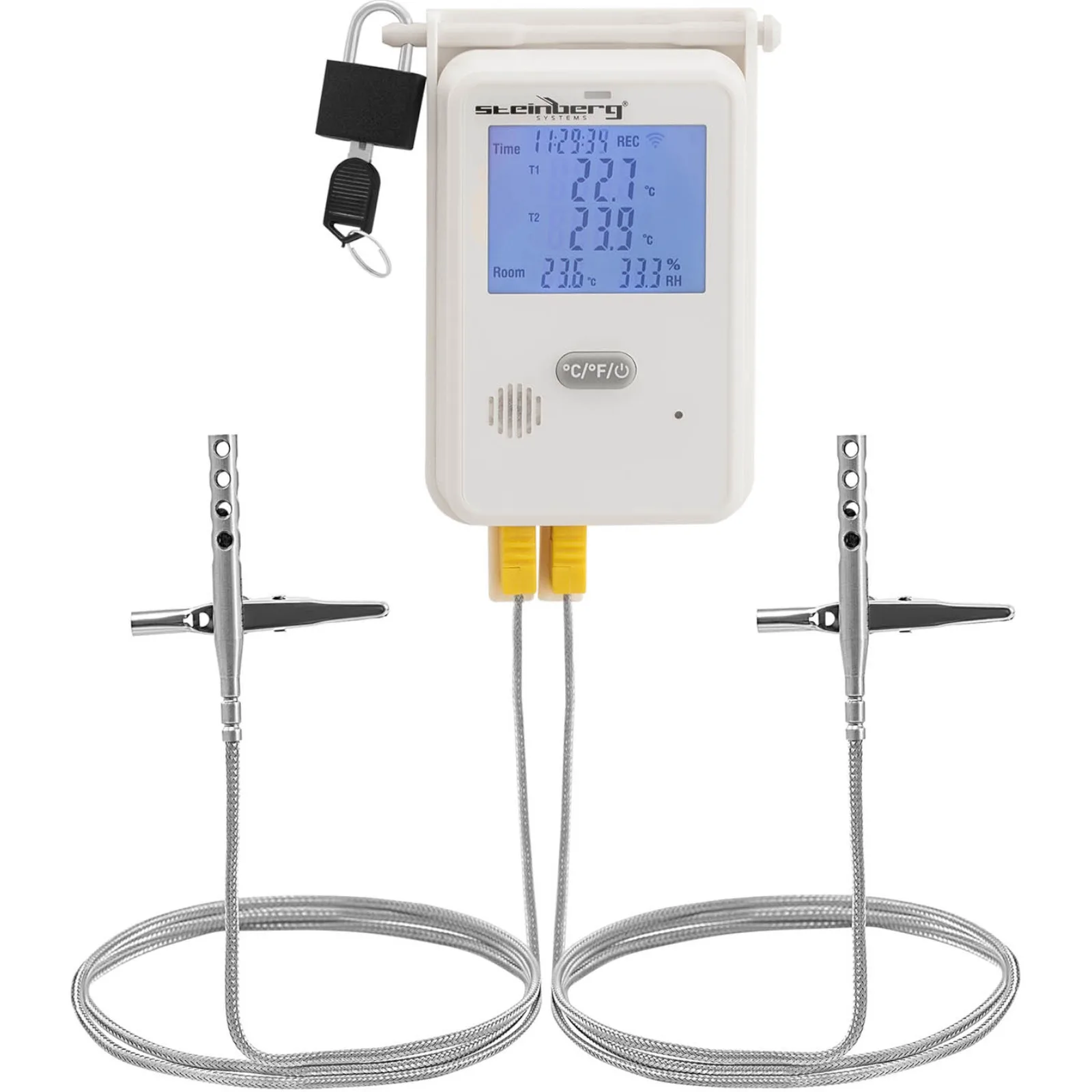 LCD USB Wi-Fi hőmérséklet- és páratartalom-rögzítő, mérési tartomány: 0–100% / -50–350 °C 5