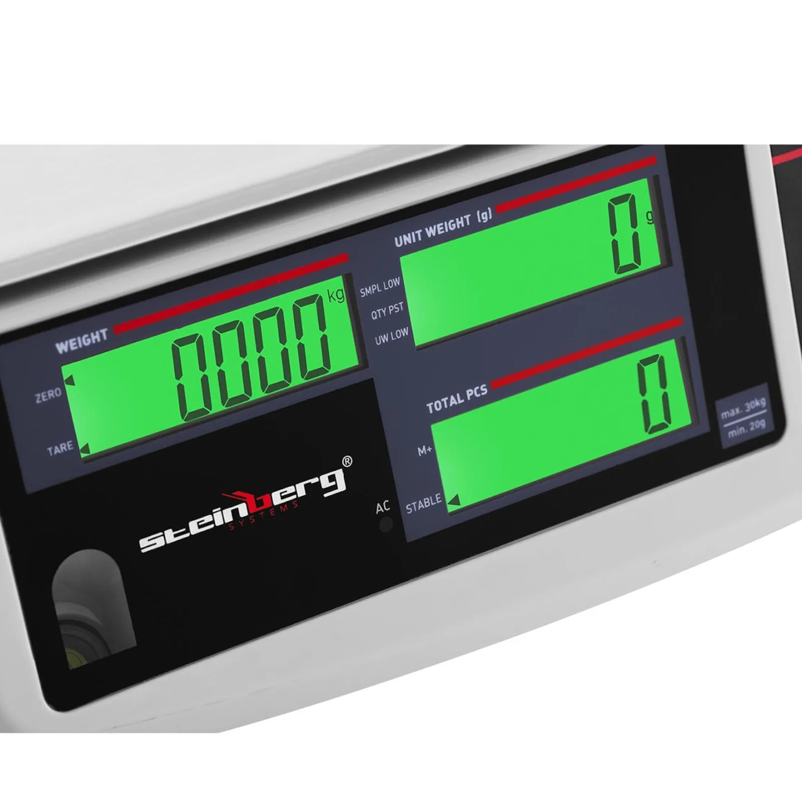 Professionelle LCD-Zählwaage, 30,5 x 22 cm, 30 kg / 1 g 3