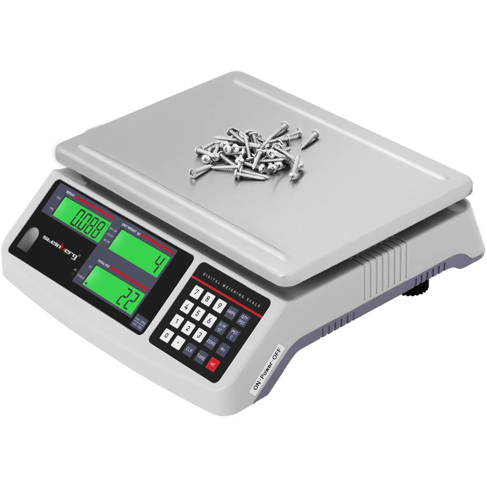 Professionelle LCD-Zählwaage, 30,5 x 22 cm, 30 kg / 1 g 4