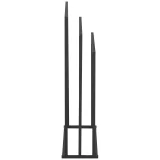 Freistehender, bodenmontierter Handtuchhalter für 3 Handtücher, STAHL, 65 x 21,5 x 84 cm, dunkelgrau 4