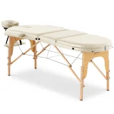 Masă de masaj pliabilă portabilă Colmar Beige cu cadru din lemn, până la 227 kg, bej 2