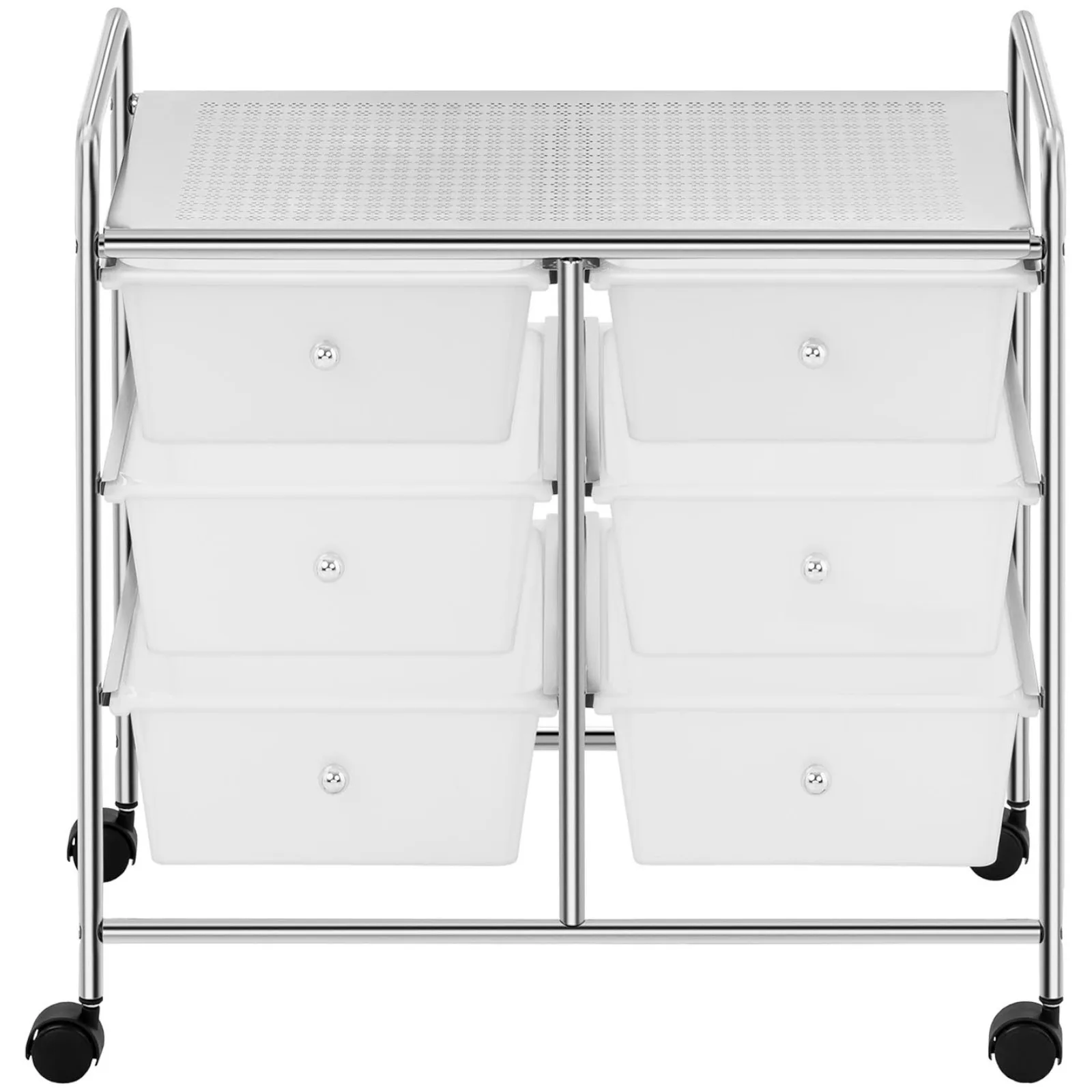 6 fiókos fürdőszobai kozmetikai szervező kocsi, max. 38 kg, 63 x 37,5 x 63 cm