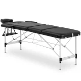 Bordeux Black hordozható, összecsukható masszázságy, 180 kg-ig, fekete 2