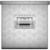 Lokiriva aluminijska transportna kutija za alate, 150 L, 124 x 38,5 x 38,5 cm 4