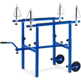 Suport de vopsire pentru jante, 4 suporturi rotative, 2 roți, mâner