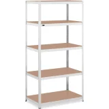 Kovový regál, 5 políc, nosnosť 750 kg, 100 x 60 x 200 cm, sivý 2