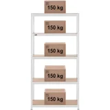 Kovový regál, 5 políc, nosnosť 750 kg, 100 x 60 x 200 cm, sivý 6