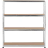 Raft metalic de depozitare, 4 rafturi, capacitate 600 kg, 160 x 40 x 180 cm, gri 5