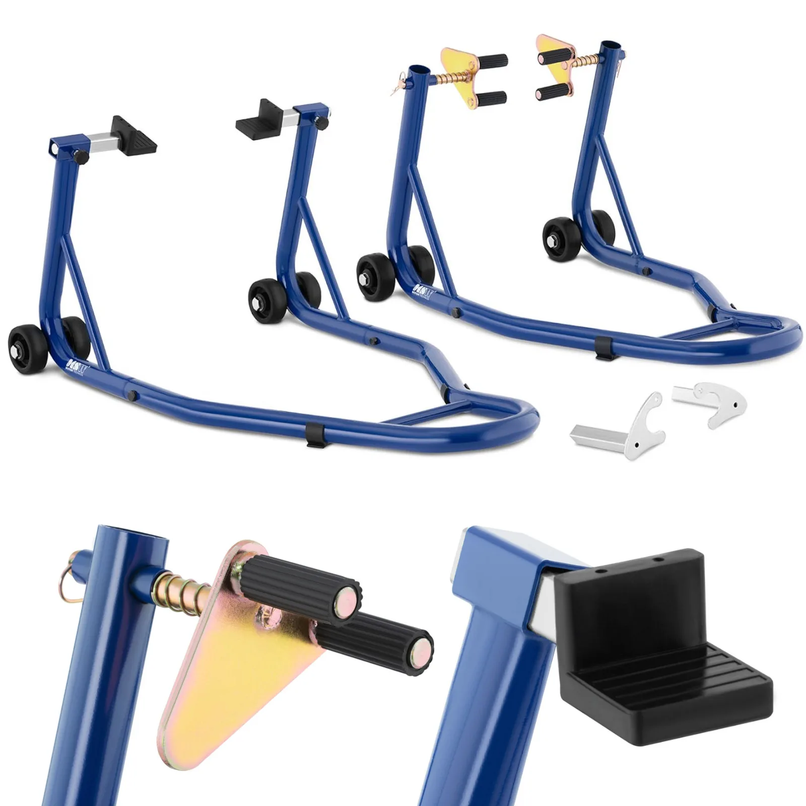 Motorkerékpár elülső és hátsó emelőállvány, 200 kg-ig SET