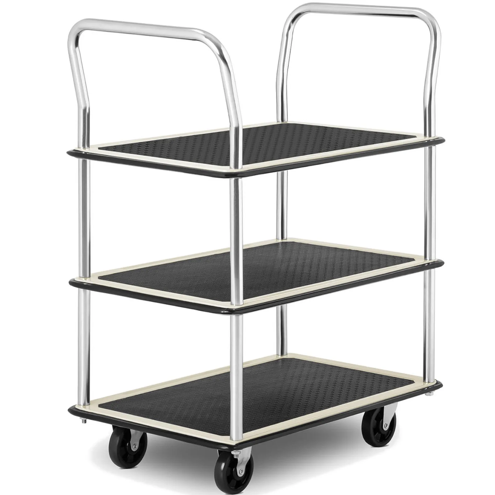 Transport shelf cart with handles, 3 shelves, up to 150 kg, 72 x 43 cm 2